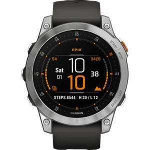 GARMIN Epix Smartwatch Edelstahl Silikon, 127-210 mm, Schiefergrau/Silber | MediaMarkt