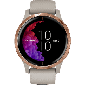 GARMIN Venu Smartwatch Faserverstärktes Polymer mit Polymergehäuse hinten Silikon, 43.2x43.2x12.4 mm, für einen Handgelenkumfang von 125 bis 190 mm, Beige/Rosegold | MediaMarkt